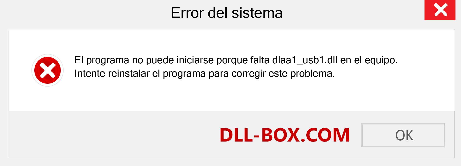 ¿Falta el archivo dlaa1_usb1.dll ?. Descargar para Windows 7, 8, 10 - Corregir dlaa1_usb1 dll Missing Error en Windows, fotos, imágenes